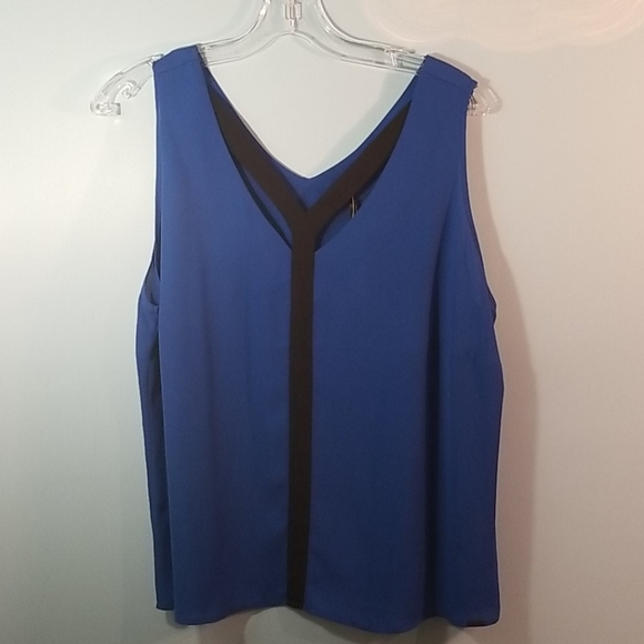 mblm Tops - Mblm blue and black sleeveless top 1x